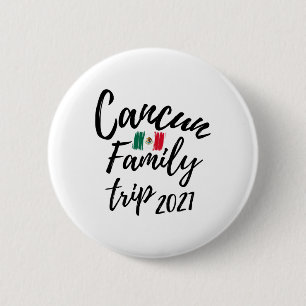 Badge Rond 5 Cm Conception de voyage au Mexique pour famille à Can