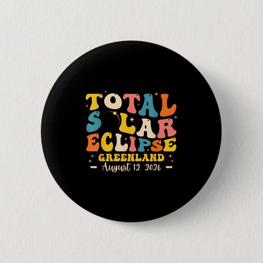 Badge Rond 5 Cm Conception d'éclipse solaire Éclipse solaire total (Devant)