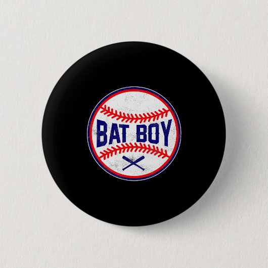 Badge Rond 5 Cm Conception d'équipe de positions de baseball Bat B (Devant)