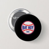 Badge Rond 5 Cm Conception d'équipe de positions de baseball Bat B (Devant & derrière)