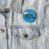Badge Rond 5 Cm Conception des cadeaux QRS de RN d'infirmière (En situation)