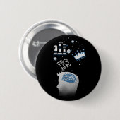 Badge Rond 5 Cm Conception des échecs (Devant & derrière)