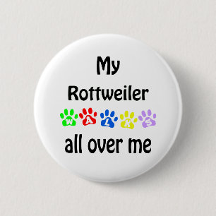 Badge Rond 5 Cm Conception des marches Rottweiler