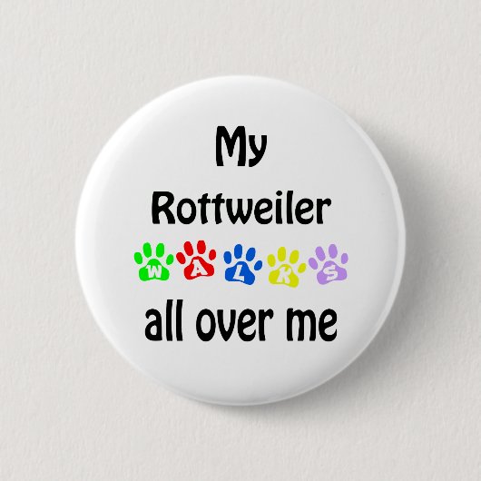 Badge Rond 5 Cm Conception des marches Rottweiler (Devant)