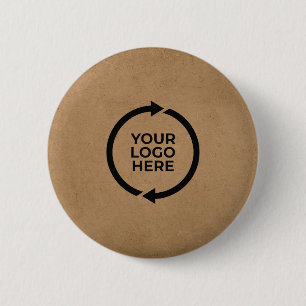 Badge Rond 5 Cm Conception d'identité d'entreprise moderne Kraft r
