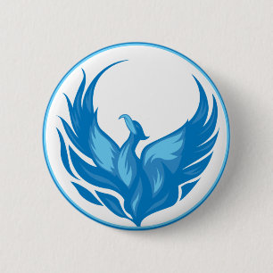 Badge Rond 5 Cm Conception d'oiseau phénix cool