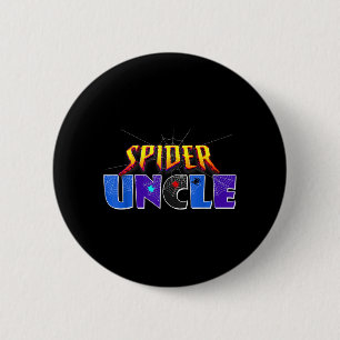 Badge Rond 5 Cm Conception d'oncle araignée Fête des pères tenue a
