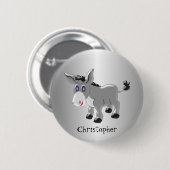 Badge Rond 5 Cm Conception Donkey (Devant & derrière)