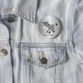 Badge Rond 5 Cm Conception Donkey (En situation)