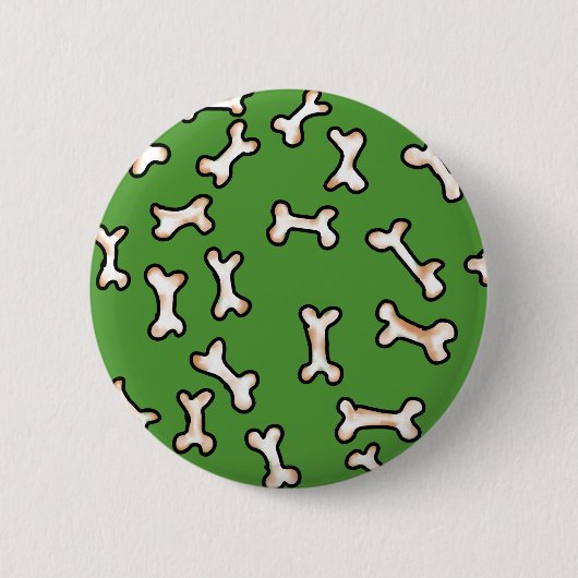 Badge Rond 5 Cm Conception d'ossements (Devant)