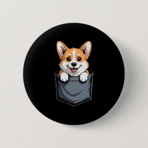 Badge Rond 5 Cm Conception drôle de Corgi pour hommes femmes Chien