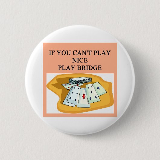 Badge Rond 5 Cm conception drôle de plaisanterie de joueur de pont (Devant)