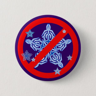 Badge Rond 5 Cm Conception drôle d'hiver AUCUN T-shirt de FLOCONS