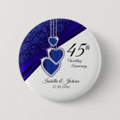 Badge Rond 5 Cm Conception du 45e anniversaire du Mariage (Devant)