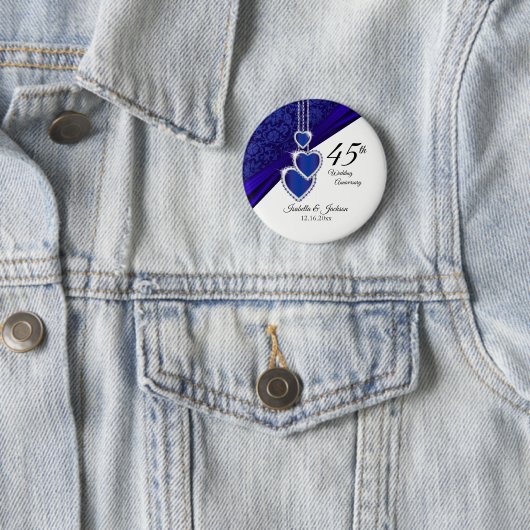 Badge Rond 5 Cm Conception du 45e anniversaire du Mariage (En situation)