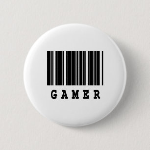 Badge Rond 5 Cm conception du code-barres du gamer