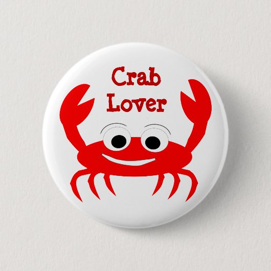 Badge Rond 5 Cm Conception du crabe (Devant)