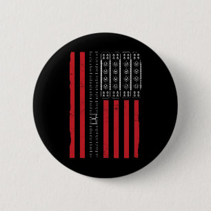 Badge Rond 5 Cm Conception du drapeau américain Patriotic Snowboar