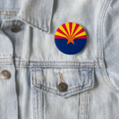 Badge Rond 5 Cm Conception du drapeau de l'État de l'Arizona (En situation)