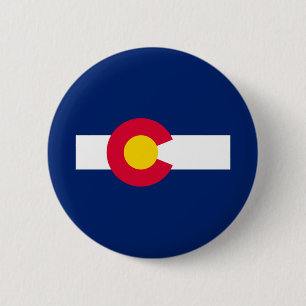 Badge Rond 5 Cm Conception du drapeau de l'État du Colorado