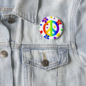 Badge Rond 5 Cm conception du panneau de paix (En situation)