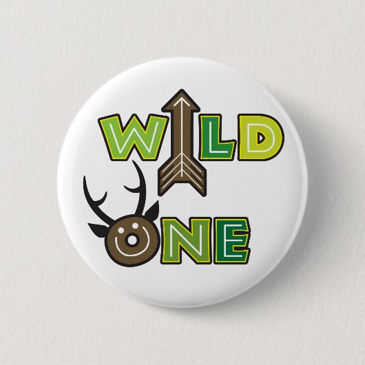Badge Rond 5 Cm Conception d'un bouton sauvage (Devant)