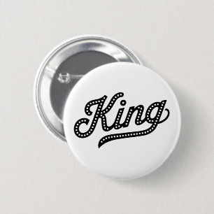 Badge Rond 5 Cm Conception élégante de typographie King