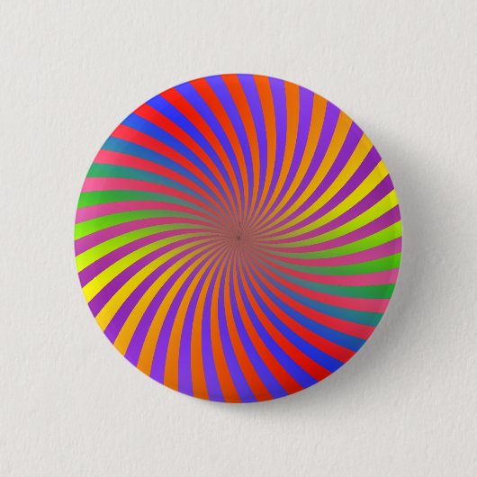 Badge Rond 5 Cm Conception en spirale psychédélique : (Devant)