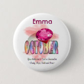 Badge Rond 5 Cm Conception et signification d'image de pierre (Devant)