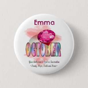 Badge Rond 5 Cm Conception et signification d'image de pierre