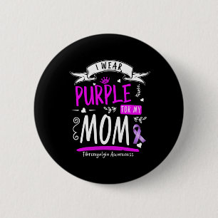 Badge Rond 5 Cm Conception Fibro Je Porte Violet Pour Maman
