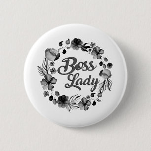 Badge Rond 5 Cm conception fleurie de dame de patron
