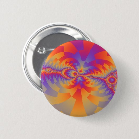 Badge Rond 5 Cm Conception fractale (Devant & derrière)