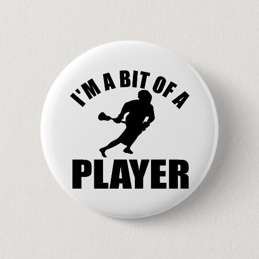 Badge Rond 5 Cm Conception fraîche de lacrosse (Devant)