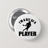 Badge Rond 5 Cm Conception fraîche de lacrosse (Devant & derrière)