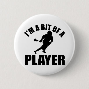 Badge Rond 5 Cm Conception fraîche de lacrosse