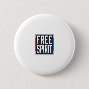 Badge Rond 5 Cm Conception Graphique Boîte Esprit Libre Patriotiqu