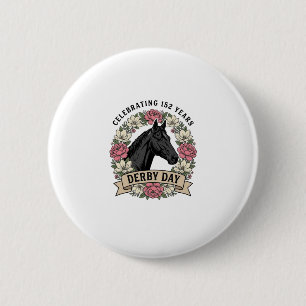 Badge Rond 5 Cm Conception graphique de cheval de feu de gravure v