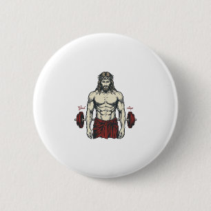 Badge Rond 5 Cm Conception Graphique de Force de Foi Gravée Vintag