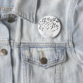 Badge Rond 5 Cm Conception graphique : fleurs des notes musicales (En situation)