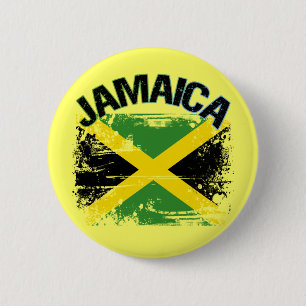 Badge Rond 5 Cm Conception grunge de drapeau de la Jamaïque de