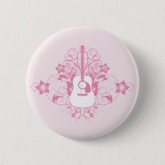 Badge Rond 5 Cm Conception guitare
