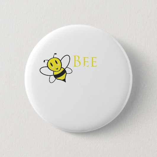 Badge Rond 5 Cm Conception inspirée libre d'abeille (Devant)