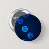Badge Rond 5 Cm Conception Irlandaise Cristal Bleu (Devant & derrière)
