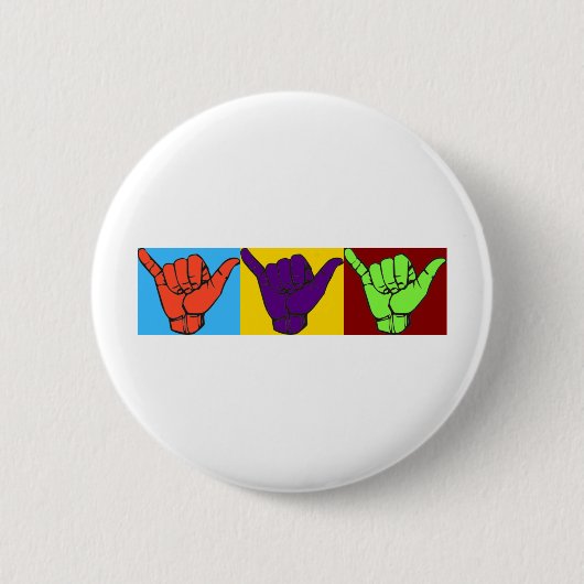 Badge Rond 5 Cm Conception lâche d'ASL de coup (Devant)