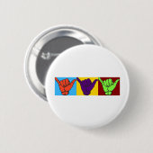 Badge Rond 5 Cm Conception lâche d'ASL de coup (Devant & derrière)