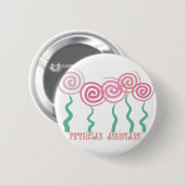 Badge Rond 5 Cm Conception lunatique auxiliaire de fleurs de (Devant & derrière)