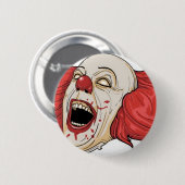 Badge Rond 5 Cm Conception mauvaise de clown (Devant & derrière)