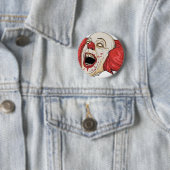 Badge Rond 5 Cm Conception mauvaise de clown (En situation)