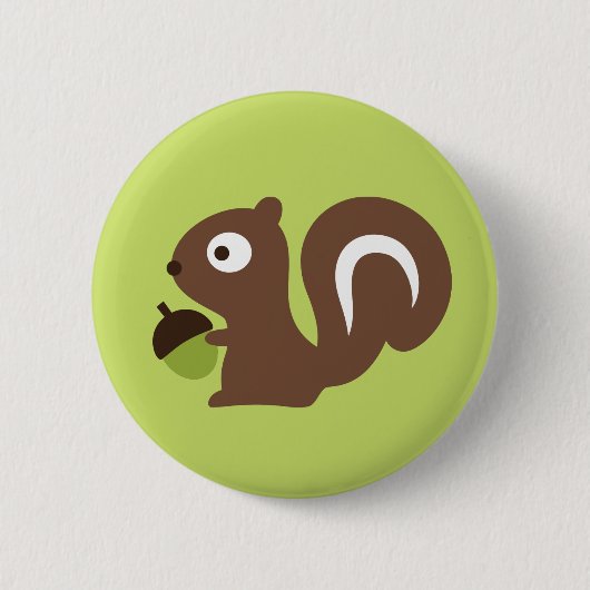 Badge Rond 5 Cm Conception mignonne d'écureuil de bébé (Devant)